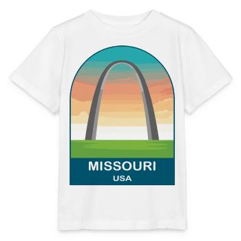 Art vintage de voyage Missouri USA - T-shirt bio MINI CREATOR Stanley/Stella Enfant - blanc - Devant - Maike (125cm)