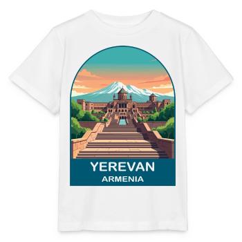 Jerewan Armenien Berg Ararat Vintage Reisekunst - Stanley/Stella Kinder T-Shirt MINI CREATOR  - Weiß - Vorne - Maike (125cm)