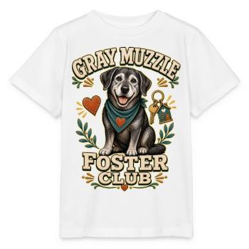 GRAY MUZZLE FOSTER CLUB Dog - Stanley/Stella MINI CREATOR Kids’ T-Shirt - white - Front - Maike (125cm)