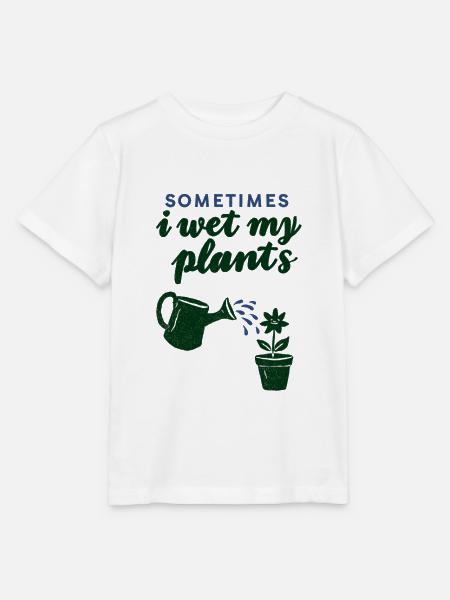 Manchmal gieße ich meine Pflanzen - Stanley/Stella Kinder T-Shirt MINI CREATOR - Weiß