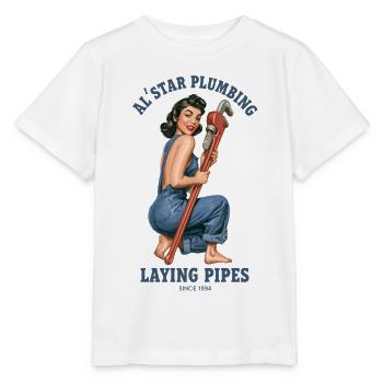 Al'star plumbing - Stanley/Stella Kinder T-Shirt MINI CREATOR  - Weiß - Vorne - Maike (125cm)