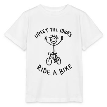 Ride a bike - Stanley/Stella Kinder T-Shirt MINI CREATOR  - Weiß - Vorne - Maike (125cm)