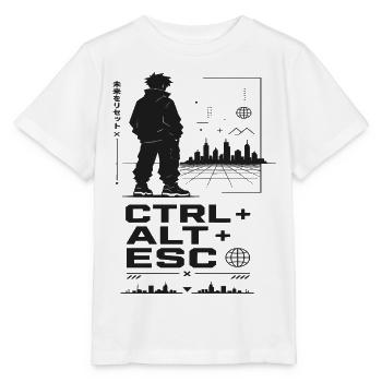 CTRL ALT ESC Skyline Retro - Stanley/Stella Kinder T-Shirt MINI CREATOR  - Weiß - Vorne - Maike (125cm)