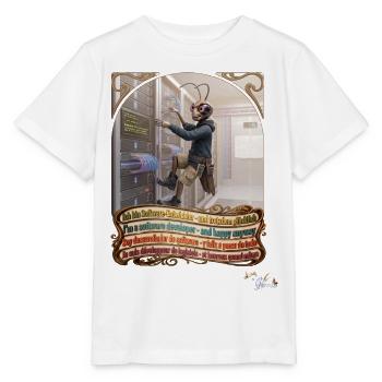 Heuschrecke JOGUE Software Entwickler IT Pop Art - Stanley/Stella Kinder T-Shirt MINI CREATOR  - Weiß - Vorne - Maike (125cm)