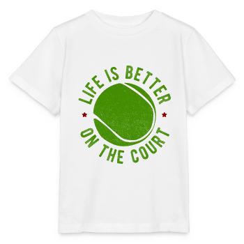 Tennisplatz Spruch Für Tennis - Stanley/Stella Kinder T-Shirt MINI CREATOR  - Weiß - Vorne - Maike (125cm)