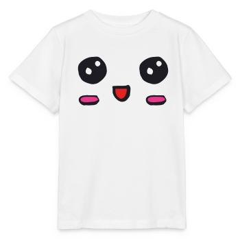kawaii face with an open smile - Stanley/Stella MINI CREATOR Kids’ T-Shirt - white - Front - Maike (125cm)