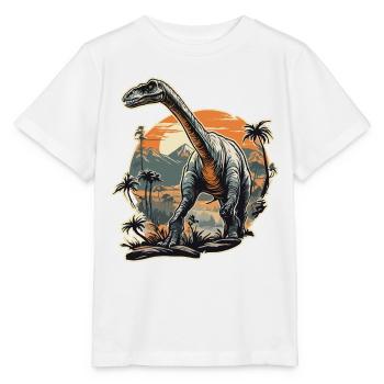 Dinosaurier / Tier / Urzeit / Reptil / Jungs - Stanley/Stella Kinder T-Shirt MINI CREATOR  - Weiß - Vorne - Maike (125cm)