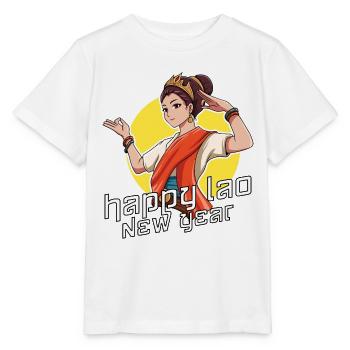 Laos Laote Lao Lao Cadeau du Nouvel An I - T-shirt bio MINI CREATOR Stanley/Stella Enfant - blanc - Devant - Maike (125cm)