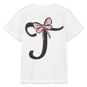 Ruban Lettre T Initiale - T-shirt bio MINI CREATOR Stanley/Stella Enfant - blanc - Devant - Maike (125cm)