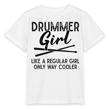 Drummer Girls Drumsticks - T-shirt bio MINI CREATOR Stanley/Stella Enfant - blanc - Devant - Maike (125cm)