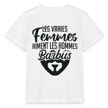 Echte Frauen lieben bärtige Männer - Stanley/Stella Kinder T-Shirt MINI CREATOR  - Weiß - Vorne - Maike (125cm)