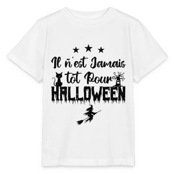 Il n’est jamais tôt pour Halloween - T-shirt bio MINI CREATOR Stanley/Stella Enfant - blanc - Devant - Maike (125cm)