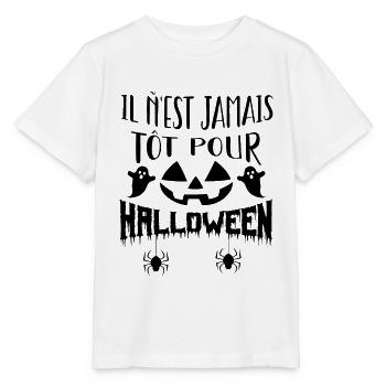 Il n’est jamais tôt pour Halloween - T-shirt bio MINI CREATOR Stanley/Stella Enfant - blanc - Devant - Maike (125cm)