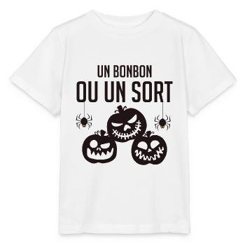 Un bonbon ou un sort - T-shirt bio MINI CREATOR Stanley/Stella Enfant - blanc - Devant - Maike (125cm)