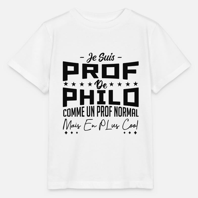 Je Suis Prof De Philo - T-shirt bio MINI CREATOR Stanley/Stella Enfant - blanc