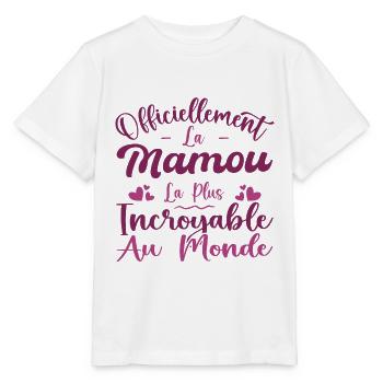 Officiellement La Mamou La Plus Incroyable Au Mond - T-shirt bio MINI CREATOR Stanley/Stella Enfant - blanc - Devant - Maike (125cm)