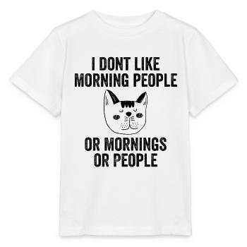 Ich mag keine Morgenmenschen - Stanley/Stella Kinder T-Shirt MINI CREATOR  - Weiß - Vorne - Maike (125cm)