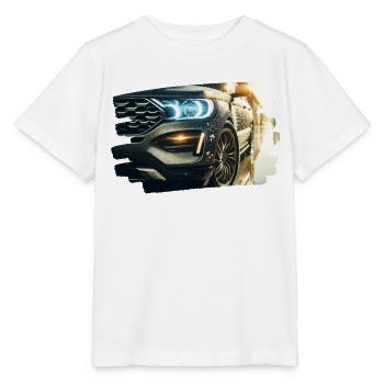 Modern luxury car in the rain reflection - Stanley/Stella MINI CREATOR Kids’ T-Shirt - white - Front - Maike (125cm)