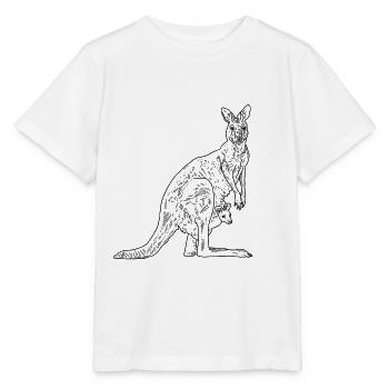 kangourou - T-shirt bio MINI CREATOR Stanley/Stella Enfant - blanc - Devant - Maike (125cm)