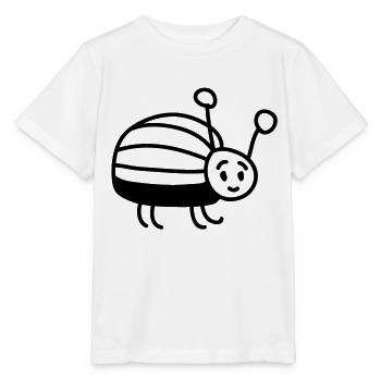 petit bug - ligne - T-shirt bio MINI CREATOR Stanley/Stella Enfant - blanc - Devant - Maike (125cm)