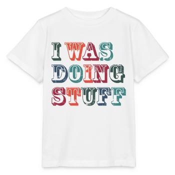I was doing stuff vintage - Stanley/Stella Kinder T-Shirt MINI CREATOR  - Weiß - Vorne - Maike (125cm)