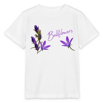 Fleurs violettes Bluebells - T-shirt bio MINI CREATOR Stanley/Stella Enfant - blanc - Devant - Maike (125cm)