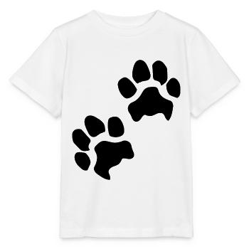 Empreintes de pattes pattes pattes chien chien - T-shirt bio MINI CREATOR Stanley/Stella Enfant - blanc - Devant - Maike (125cm)