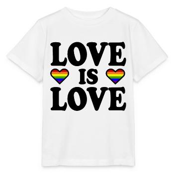 Love is love - T-shirt bio MINI CREATOR Stanley/Stella Enfant - blanc - Devant - Maike (125cm)