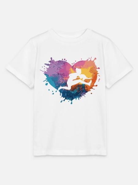 Hobby Horsing Herz - Stanley/Stella Kinder T-Shirt MINI CREATOR  - Weiß