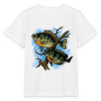 Crapet Arlequin Illustration Pêche Pullover conception - T-shirt bio MINI CREATOR Stanley/Stella Enfant - blanc - Devant - Maike (125cm)