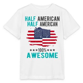 Half American Half American - Stanley/Stella MINI CREATOR Kids’ T-Shirt - white - Front - Maike (125cm)