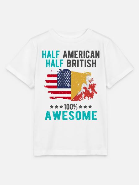 Halb Amerikaner Halb Brite - Stanley/Stella Kinder T-Shirt MINI CREATOR - Weiß