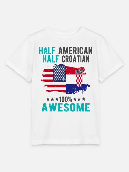 Halb Amerikaner Halb Kroate - Stanley/Stella Kinder T-Shirt MINI CREATOR - Weiß