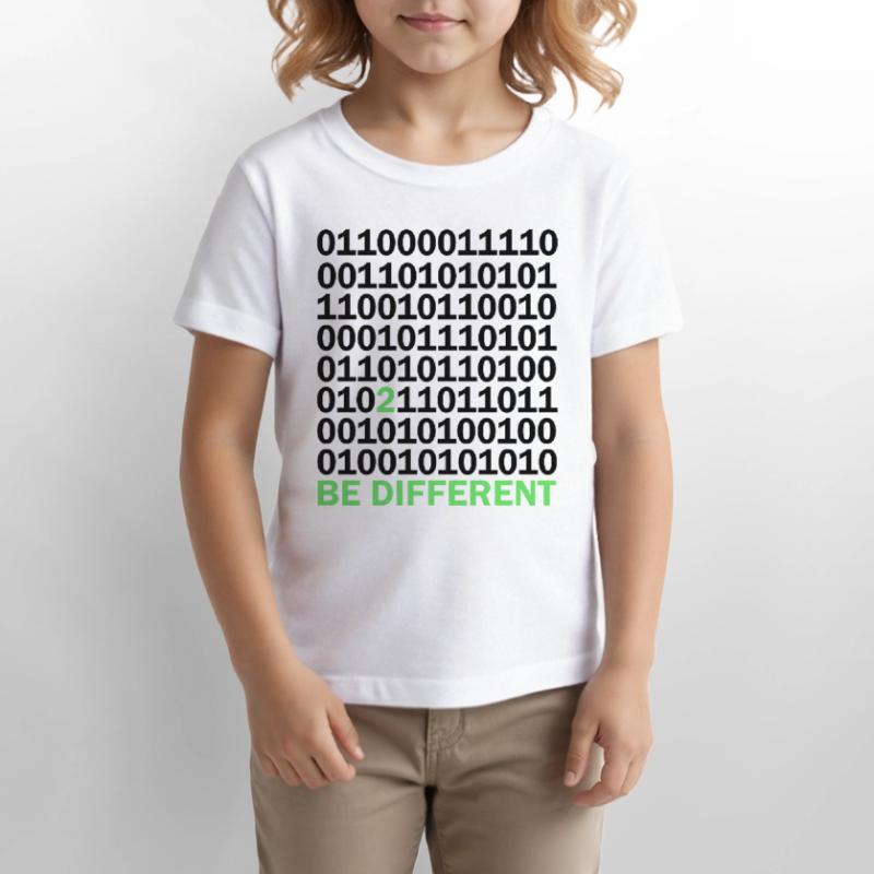 Cadeau Be Different Binary Code Nerd T-shirt bio MINI CREATOR Stanley/Stella Enfant