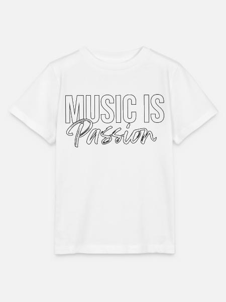 Music is passion - Stanley/Stella Kinder T-Shirt MINI CREATOR - Weiß