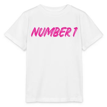 Number 1 - eins - erster - erste - 1 - Nummer 1 - Stanley/Stella Kinder T-Shirt MINI CREATOR  - Weiß - Vorne - Maike (125cm)
