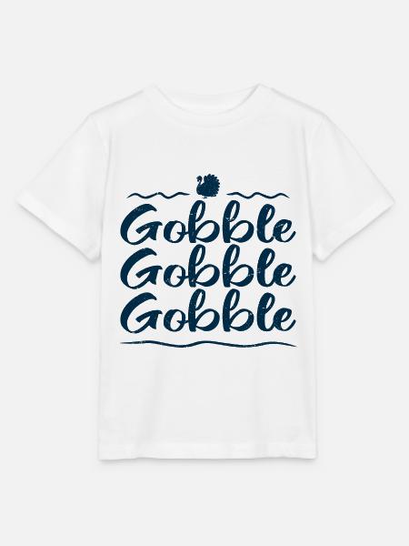 Gobble Gobble Gobble - Stanley/Stella Kinder T-Shirt MINI CREATOR - Weiß