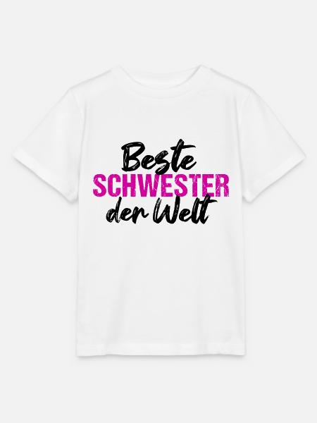 Beste Schwester der Welt Schwester - Stanley/Stella Kinder T-Shirt MINI CREATOR - Weiß