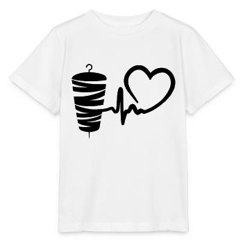 Kebab Lover Kebab Grill Heart - Stanley/Stella Kinder T-Shirt MINI CREATOR  - Weiß - Vorne - Maike (125cm)