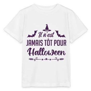 Il n’est jamais tôt pour Halloween - T-shirt bio MINI CREATOR Stanley/Stella Enfant - blanc - Devant - Maike (125cm)