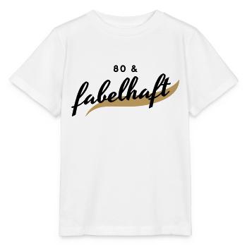 80. Geburtstag, 80 & fabelhaft - Stanley/Stella Kinder T-Shirt MINI CREATOR  - Weiß - Vorne - Maike (125cm)