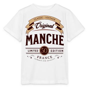 Vintage Manche Département France - T-shirt bio MINI CREATOR Stanley/Stella Enfant - blanc - Devant - Maike (125cm)