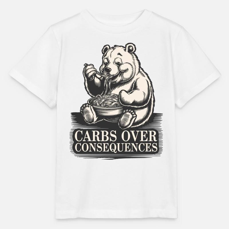 Glucides sur les conséquences : l’humour pour les gourmands - T-shirt bio MINI CREATOR Stanley/Stella Enfant - blanc