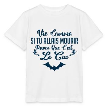 Vie comme si tu allais mourir - T-shirt bio MINI CREATOR Stanley/Stella Enfant - blanc - Devant - Maike (125cm)