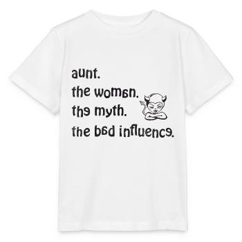 aunt the woman the myth the bad influence - retro - Stanley/Stella MINI CREATOR Kids’ T-Shirt - white - Front - Maike (125cm)