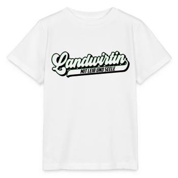 Landwirtin mit Leib & Seele | Farben änderbar - Stanley/Stella Kinder T-Shirt MINI CREATOR  - Weiß - Vorne - Maike (125cm)