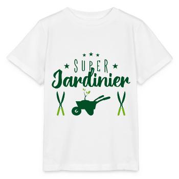 super jardinier - T-shirt bio MINI CREATOR Stanley/Stella Enfant - blanc - Devant - Maike (125cm)
