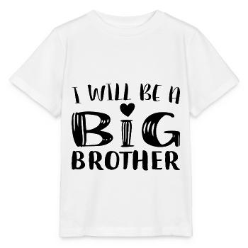 Je serai un grand frère coeur - T-shirt bio MINI CREATOR Stanley/Stella Enfant - blanc - Devant - Maike (125cm)