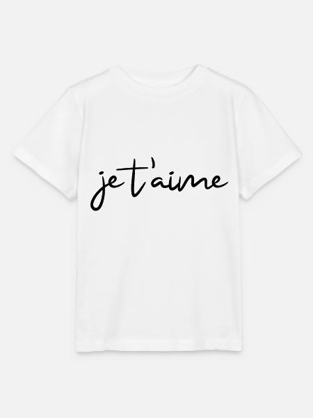 je t'aime - Stanley/Stella Kinder T-Shirt MINI CREATOR  - Weiß