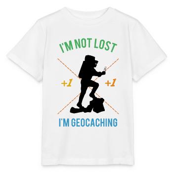 je ne suis pas perdu dans le géocaching - T-shirt bio MINI CREATOR Stanley/Stella Enfant - blanc - Devant - Maike (125cm)